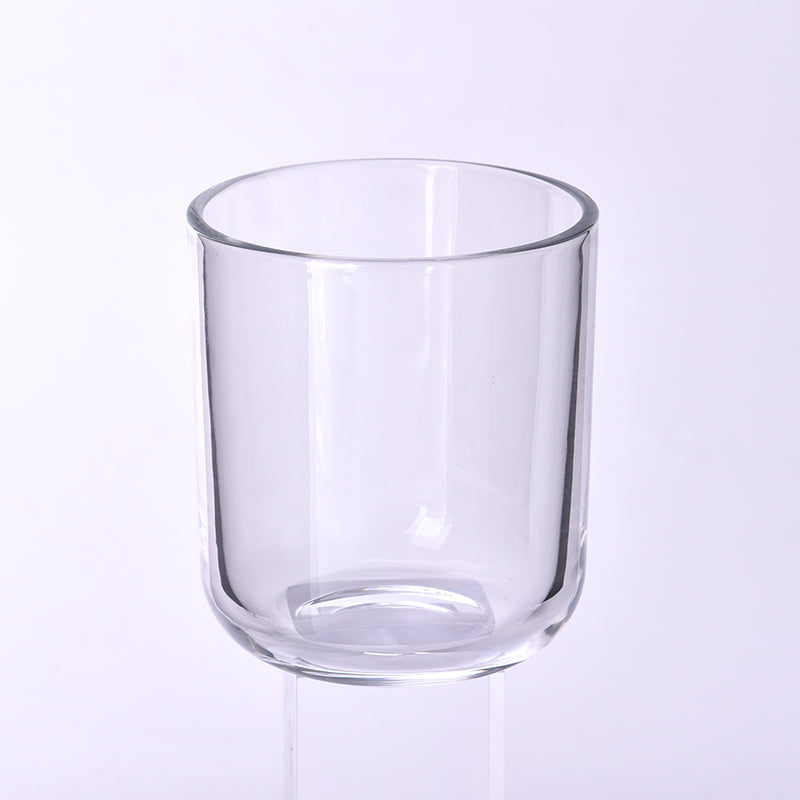 Glass candle jars, Round Base, Clear