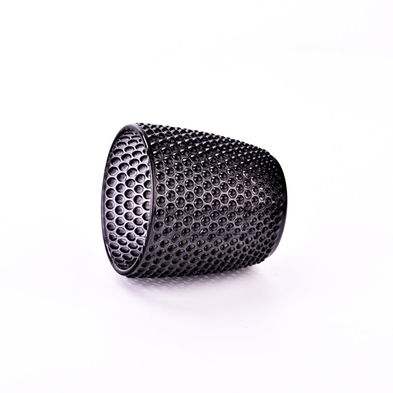 Textured Glass candle jars, Dots, Black